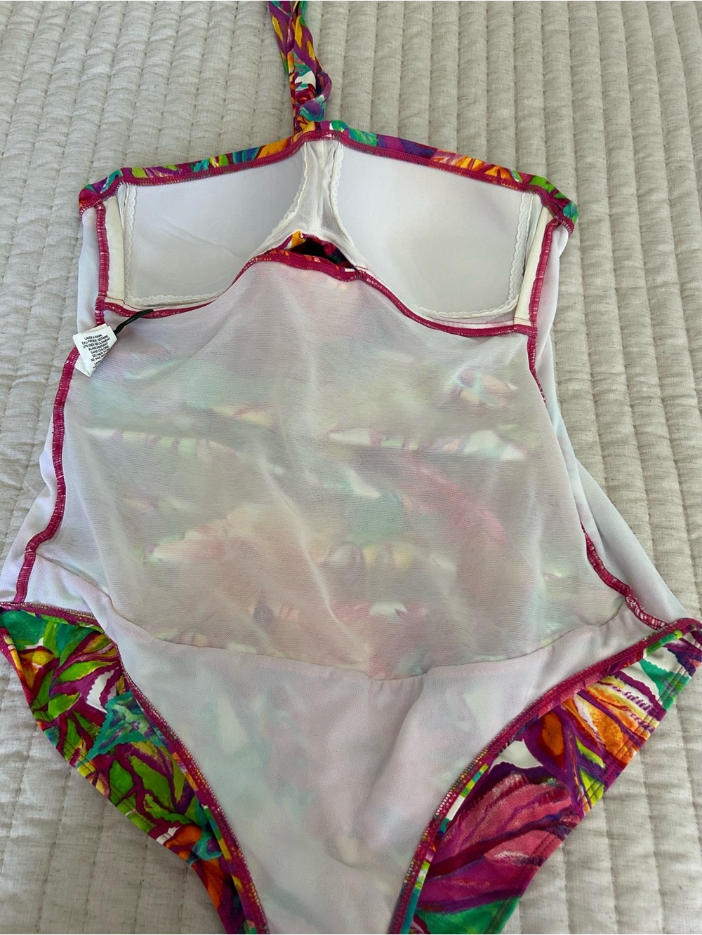 Ralph Lauren Multi Color Tropical Halter One-Piece Swimsuit - Picture 6 of 11